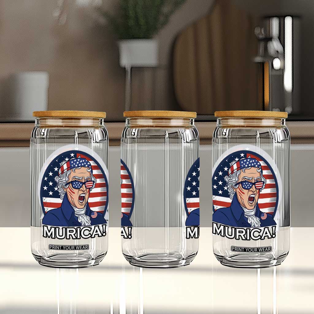 Funny Murica Thomas Jefferson Glass Can Founding Father Gift TS12 Print Your Wear