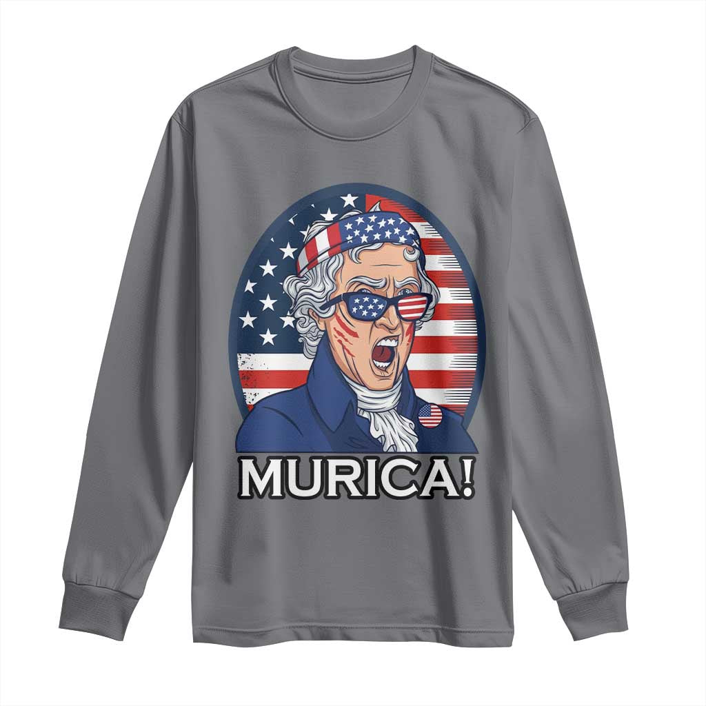 Funny Murica Thomas Jefferson Long Sleeve Shirt Founding Father Gift TS12 Charcoal Print Your Wear