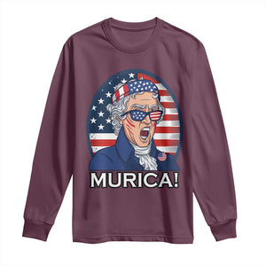 Funny Murica Thomas Jefferson Long Sleeve Shirt Founding Father Gift TS12 Maroon Print Your Wear