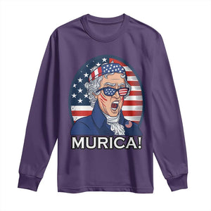 Funny Murica Thomas Jefferson Long Sleeve Shirt Founding Father Gift TS12 Purple Print Your Wear