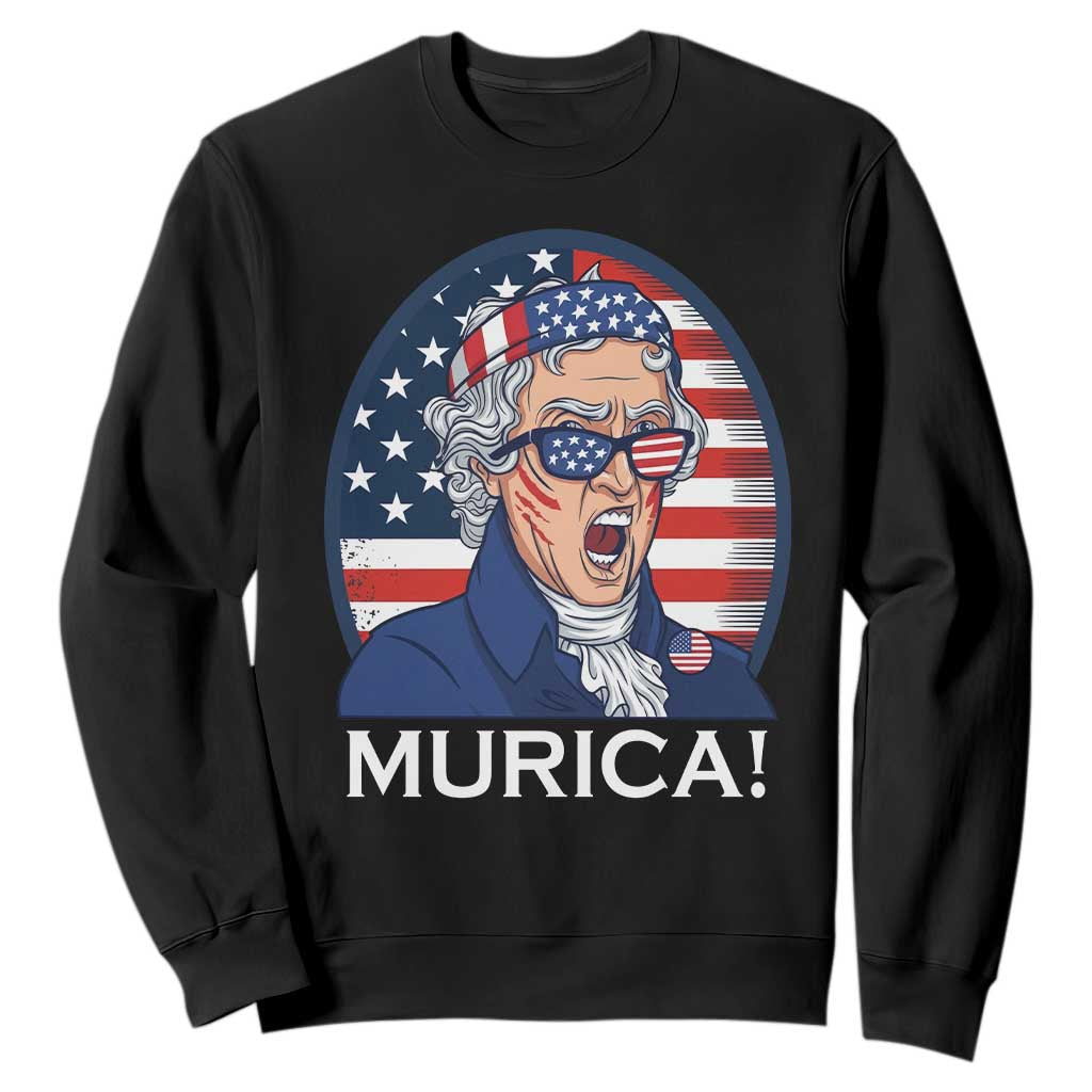 Funny Murica Thomas Jefferson Sweatshirt Founding Father Gift TS12 Black Print Your Wear