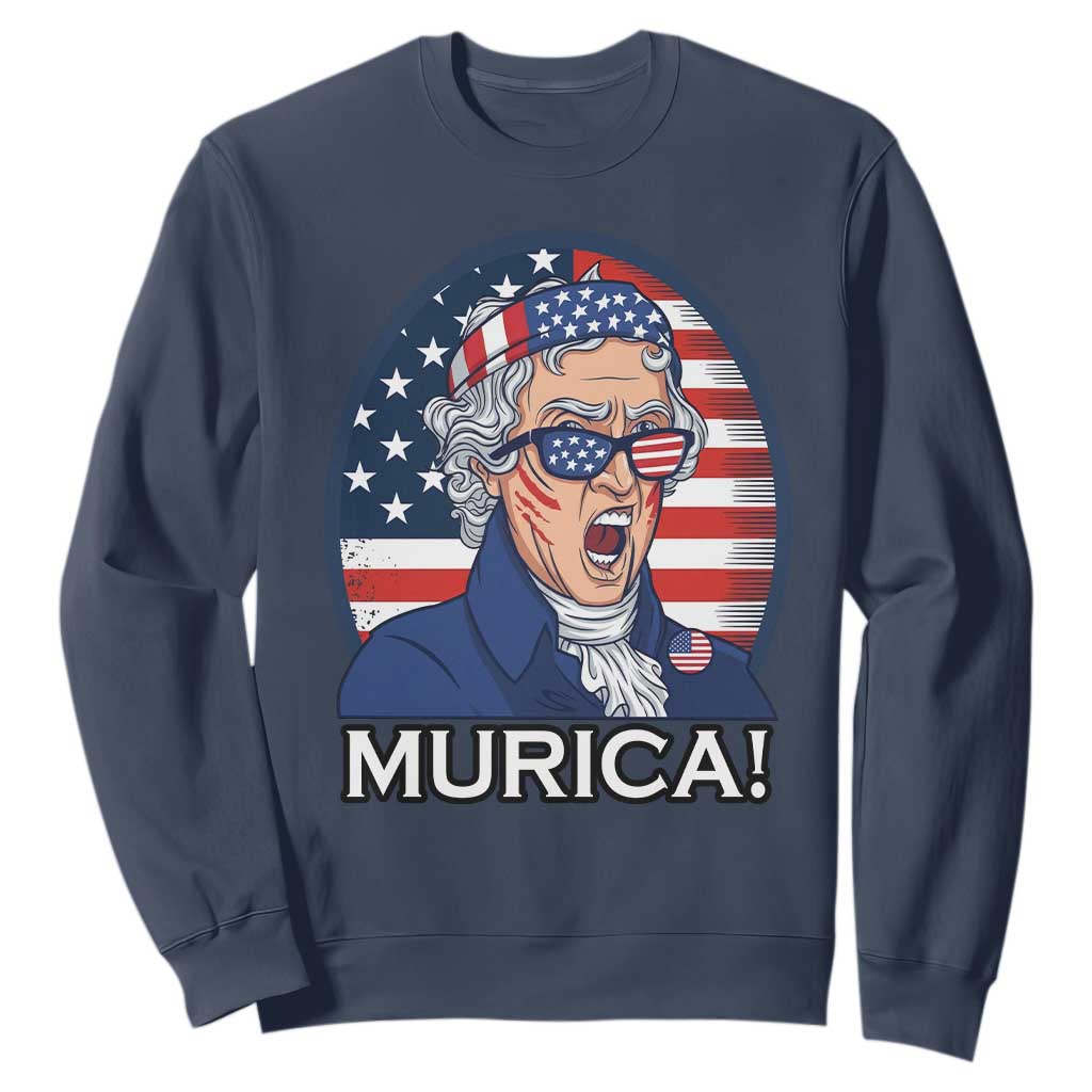 Funny Murica Thomas Jefferson Sweatshirt Founding Father Gift TS12 Navy Print Your Wear