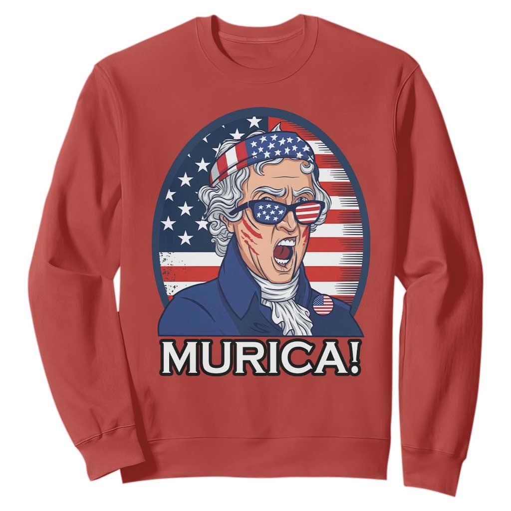 Funny Murica Thomas Jefferson Sweatshirt Founding Father Gift TS12 Red Print Your Wear