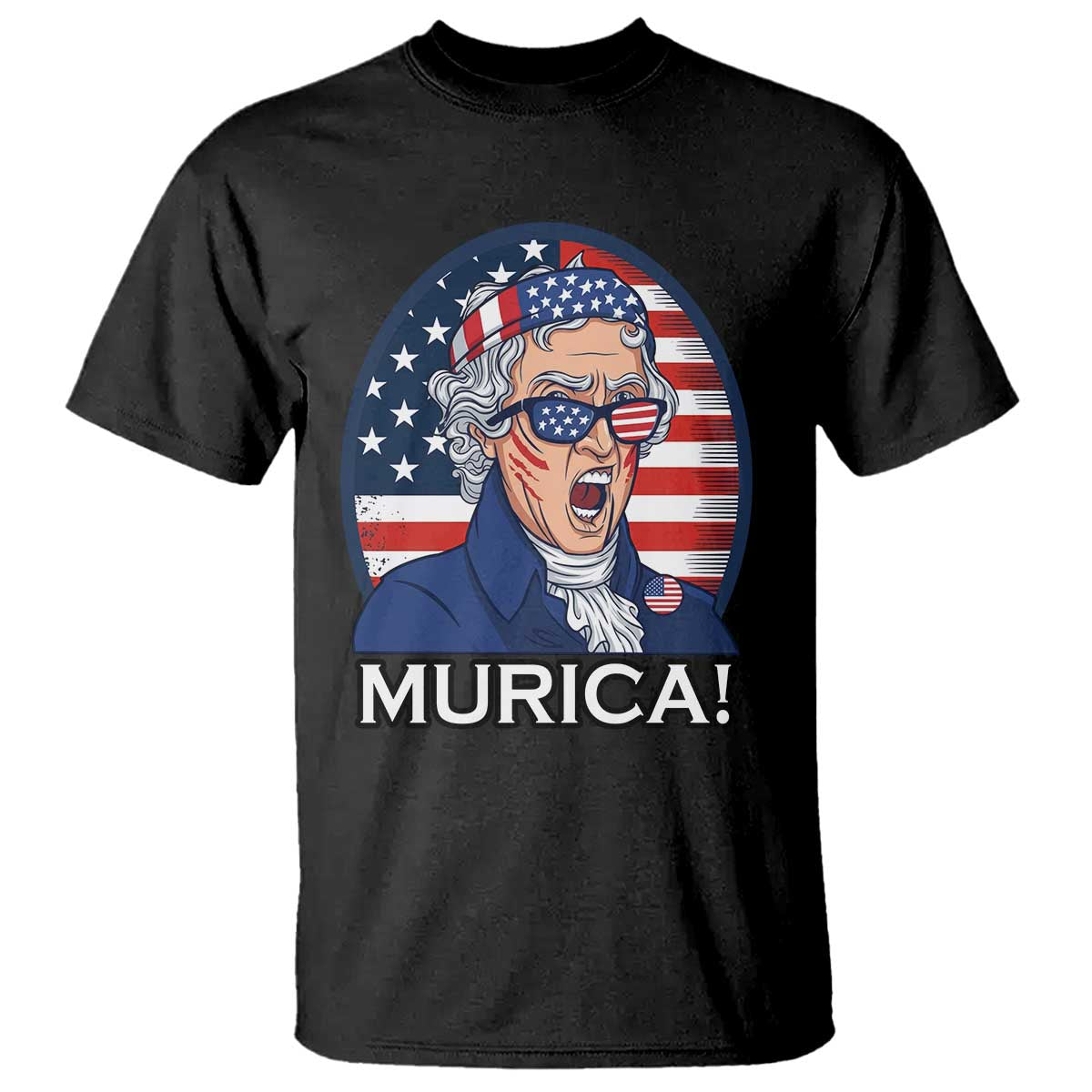 Funny Murica Thomas Jefferson T Shirt Founding Father Gift TS12 Black Print Your Wear
