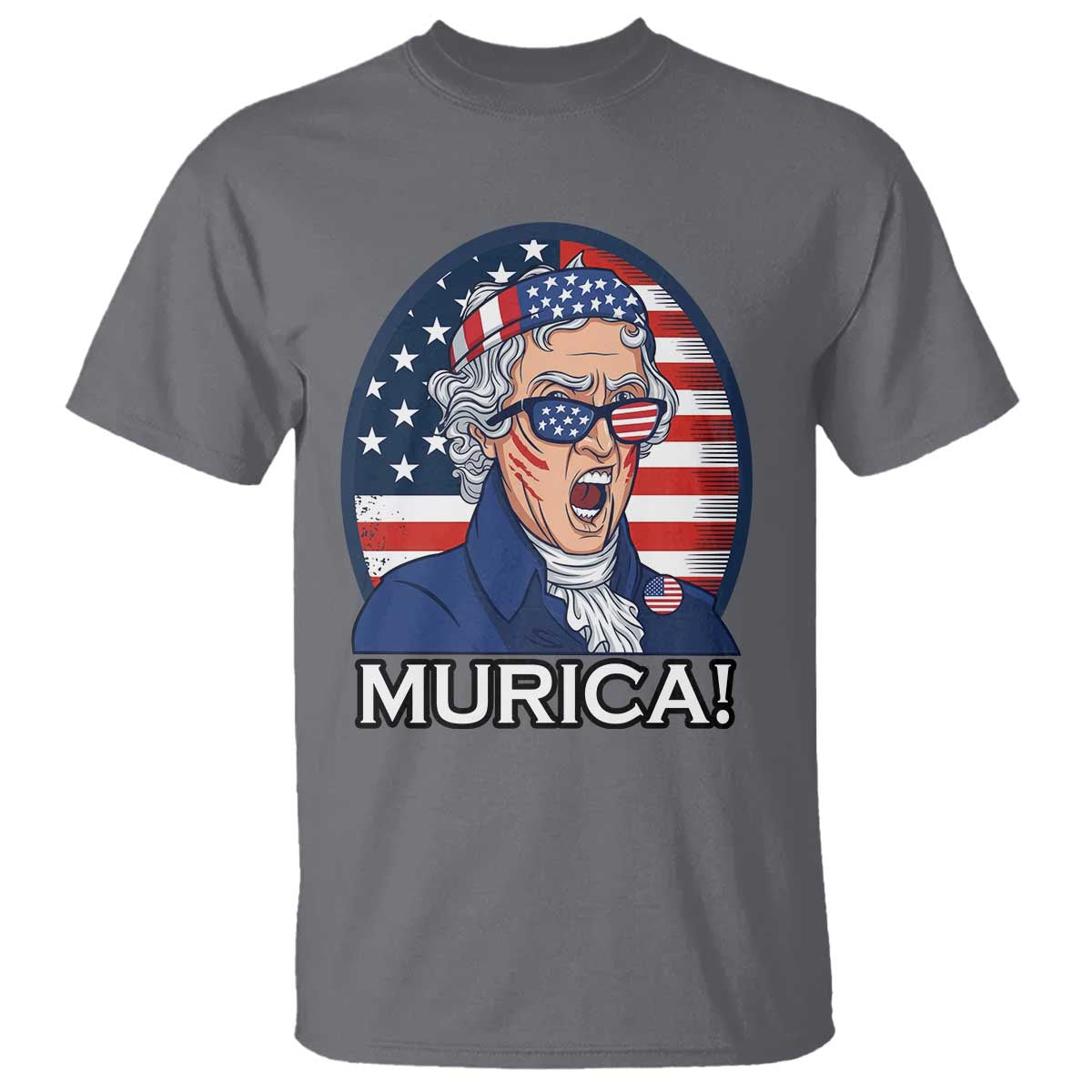 Funny Murica Thomas Jefferson T Shirt Founding Father Gift TS12 Charcoal Print Your Wear