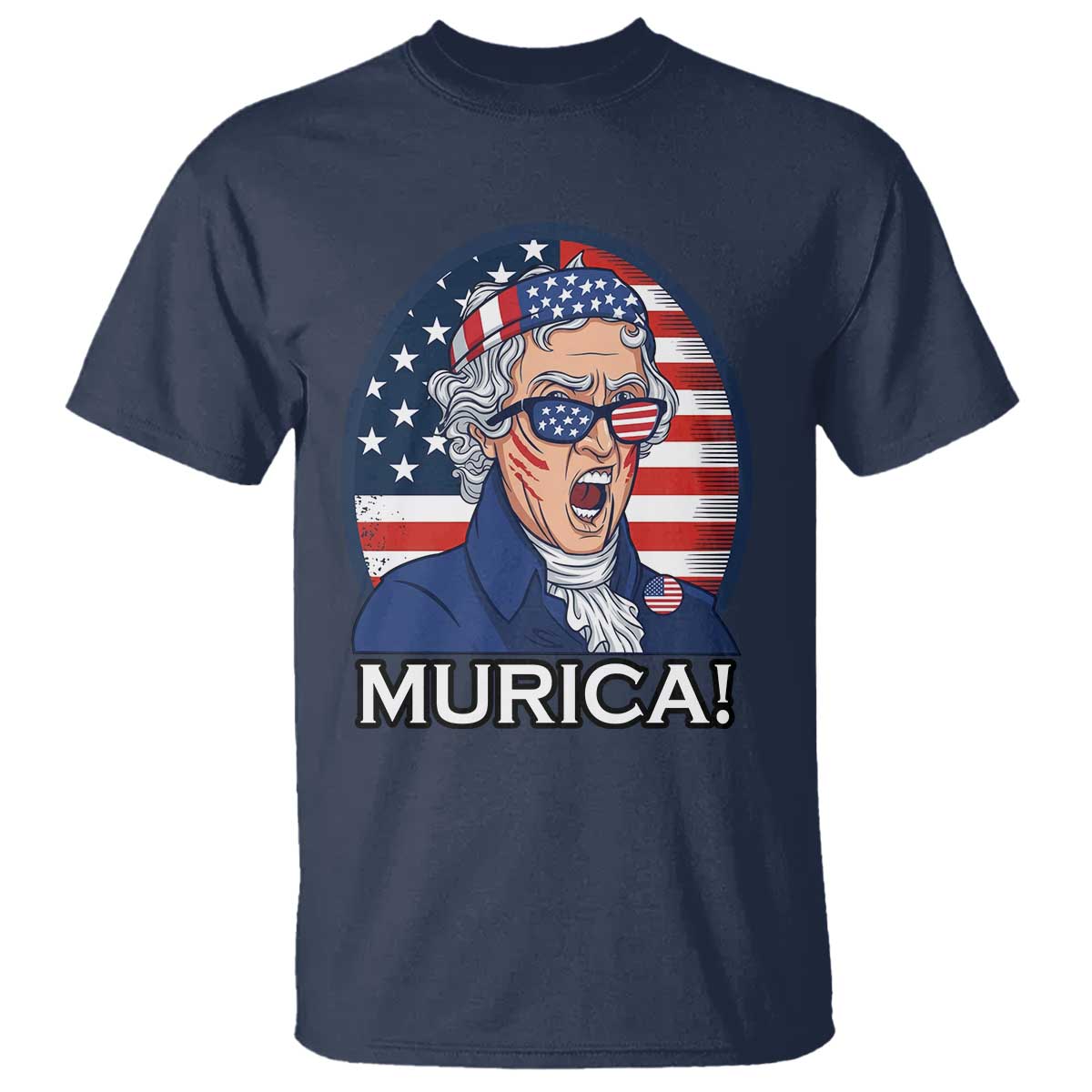 Funny Murica Thomas Jefferson T Shirt Founding Father Gift TS12 Navy Print Your Wear
