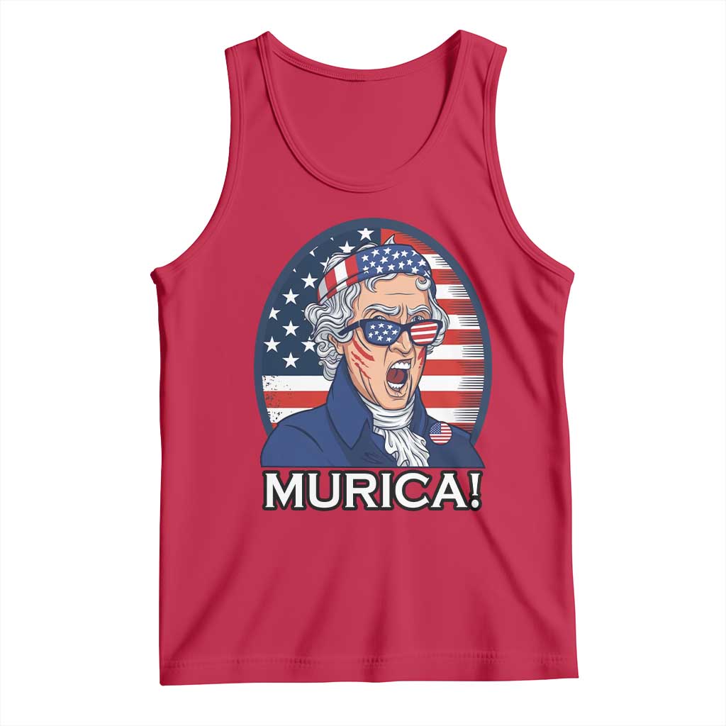Funny Murica Thomas Jefferson Tank Top Founding Father Gift TS12 Red Print Your Wear