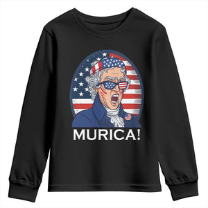 Funny Murica Thomas Jefferson Youth Sweatshirt Founding Father Gift TS12 Black Print Your Wear