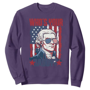 Funny Thomas Jefferson Sweatshirt Who Is Your Daddy TS12 Purple Print Your Wear