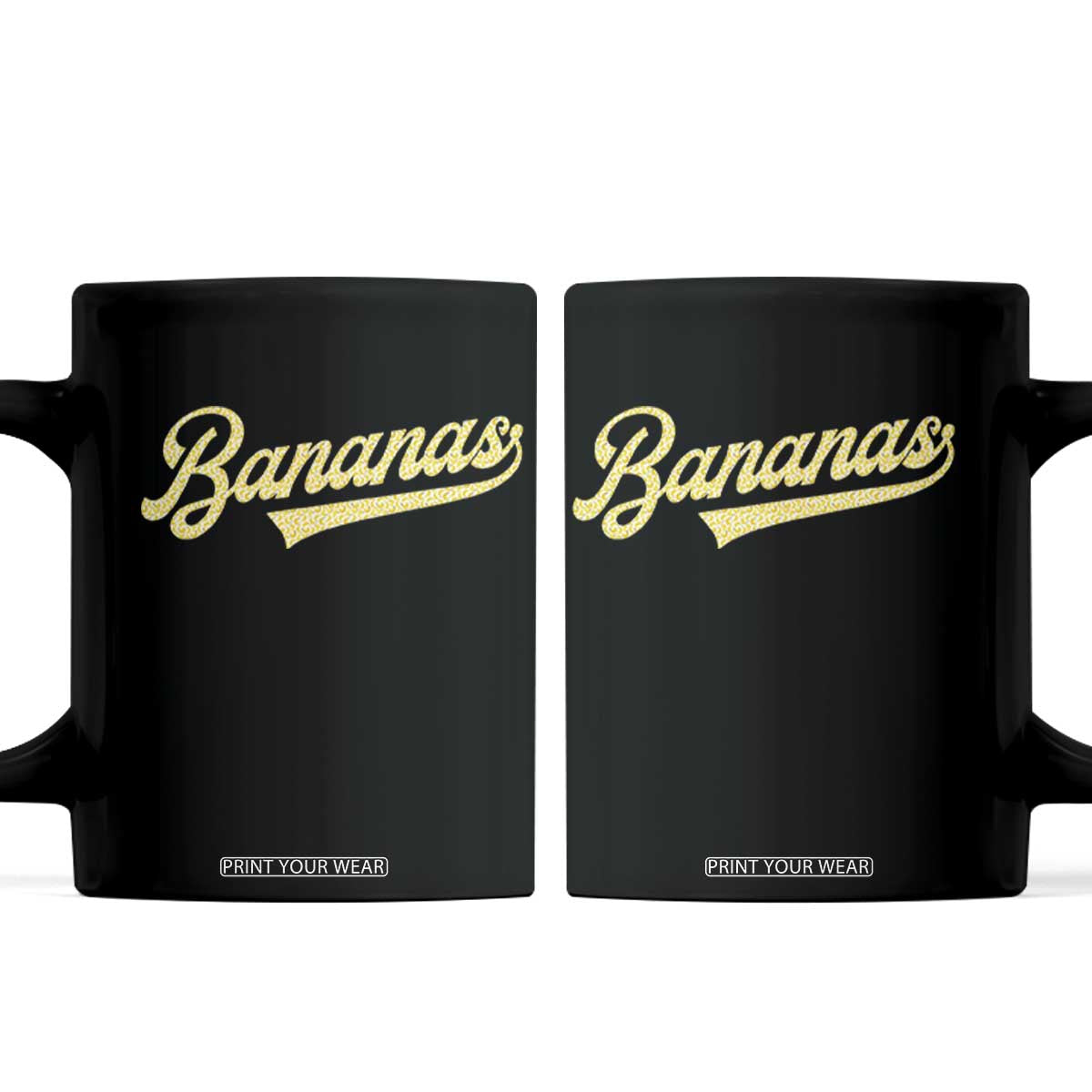 Funny Banana Pattern Typography Coffee Mug Retro Throwback Fruit Lover TS12 Black Print Your Wear