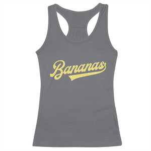 Funny Banana Pattern Typography Racerback Tank Top Retro Throwback Fruit Lover TS12 Charcoal Print Your Wear