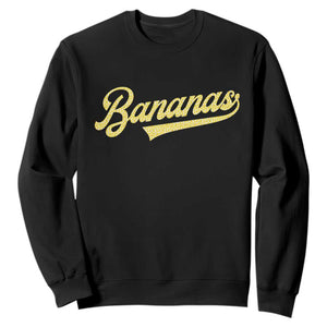Funny Banana Pattern Typography Sweatshirt Retro Throwback Fruit Lover TS12 Black Print Your Wear