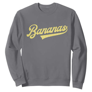 Funny Banana Pattern Typography Sweatshirt Retro Throwback Fruit Lover TS12 Charcoal Print Your Wear