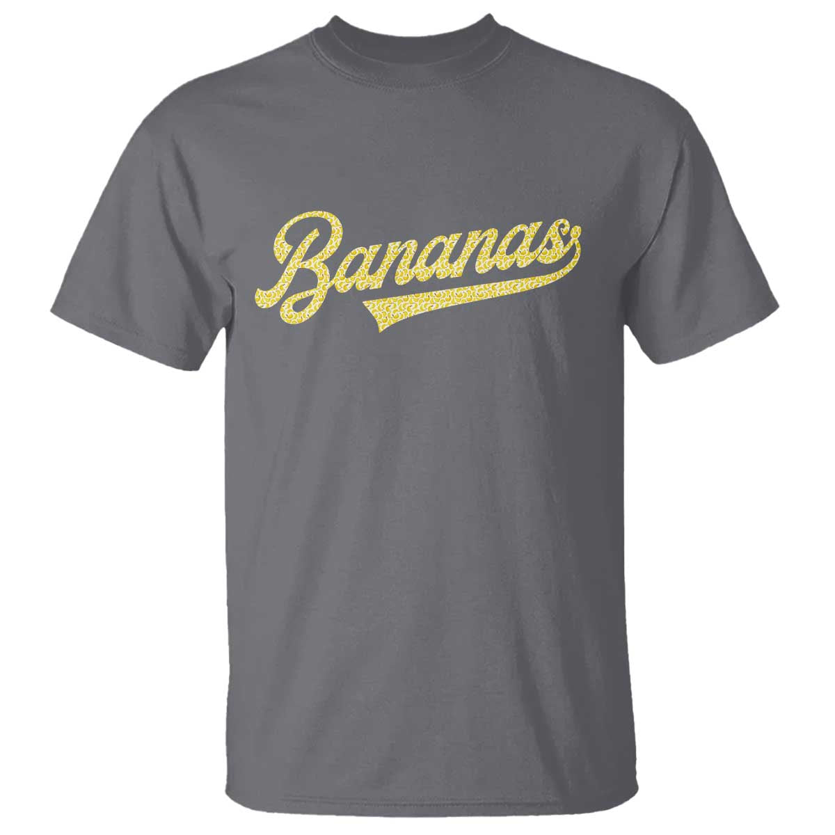 Funny Banana Pattern Typography T Shirt Retro Throwback Fruit Lover TS12 Charcoal Print Your Wear