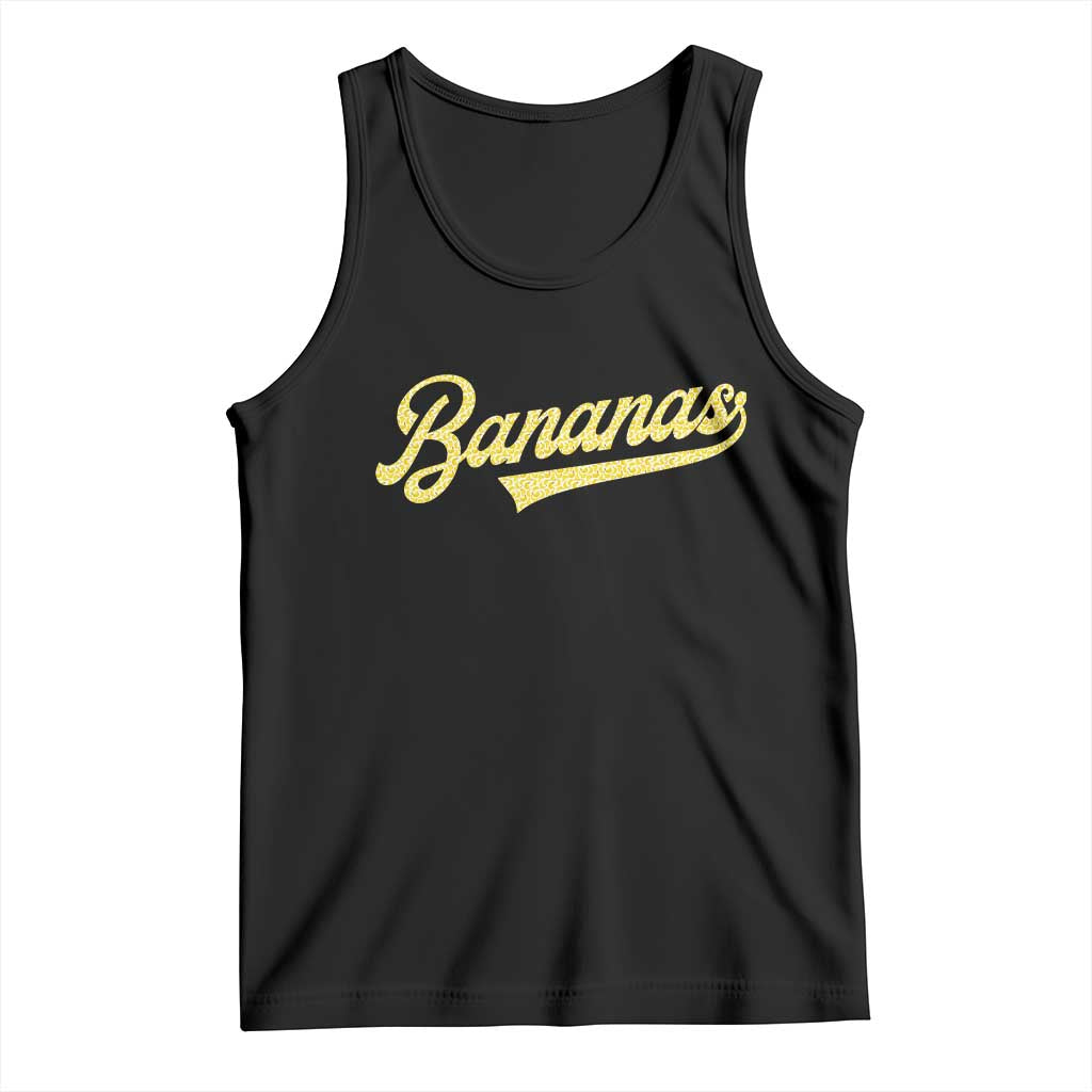 Funny Banana Pattern Typography Tank Top Retro Throwback Fruit Lover TS12 Black Print Your Wear