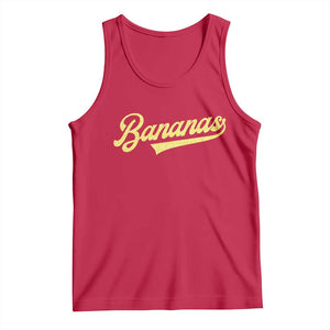 Funny Banana Pattern Typography Tank Top Retro Throwback Fruit Lover TS12 Red Print Your Wear