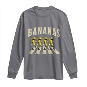 Retro Bananas Parody Long Sleeve Shirt Funny Baseball Player Gift TS12 Charcoal Print Your Wear