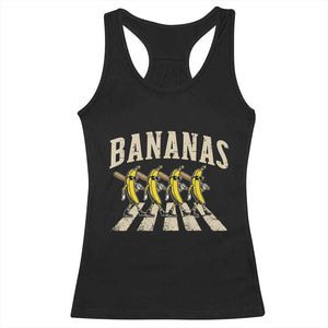 Retro Bananas Parody Racerback Tank Top Funny Baseball Player Gift TS12 Black Print Your Wear