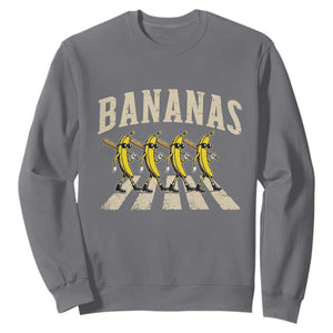 Retro Bananas Parody Sweatshirt Funny Baseball Player Gift TS12 Charcoal Print Your Wear