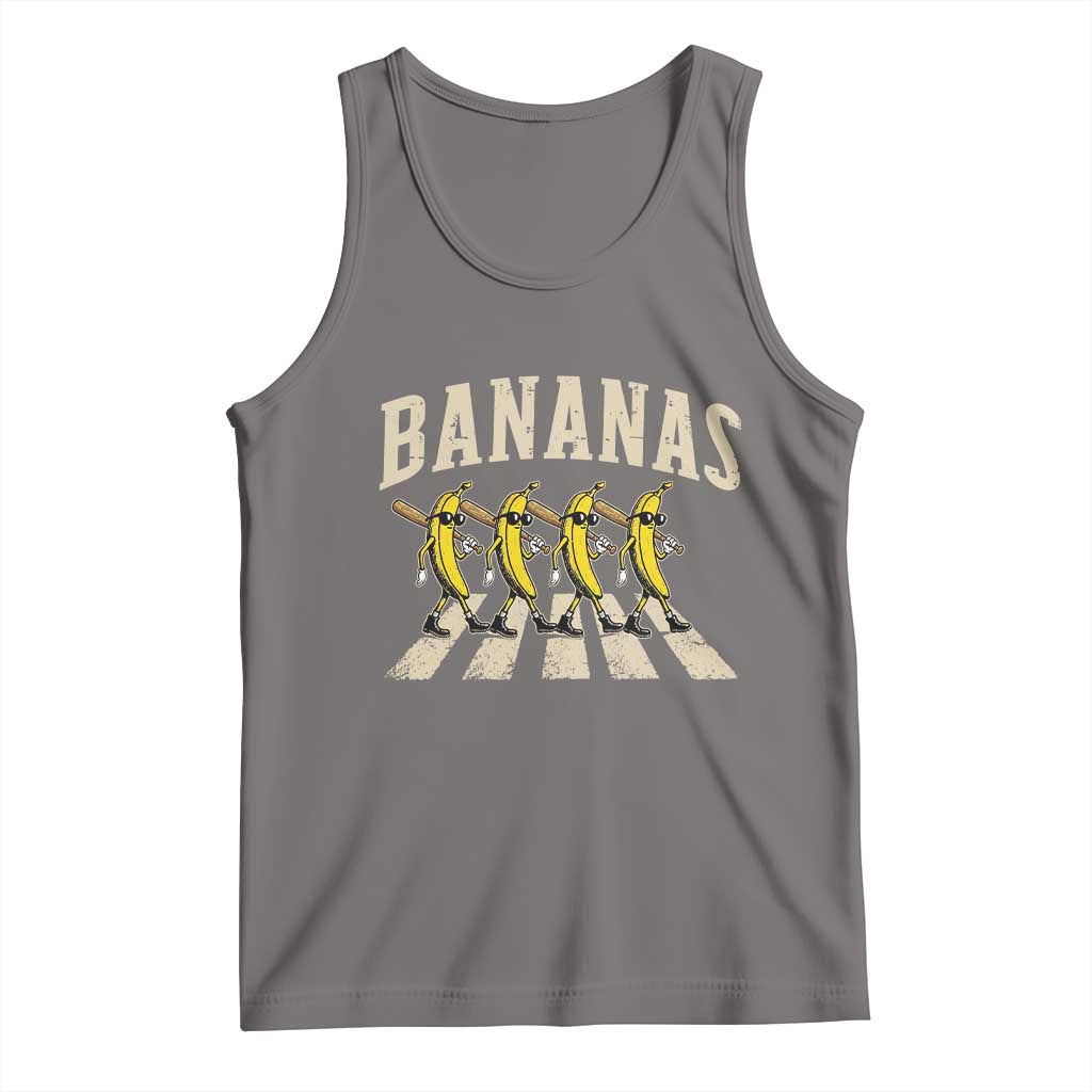 Retro Bananas Parody Tank Top Funny Baseball Player Gift TS12 Deep Heather Print Your Wear