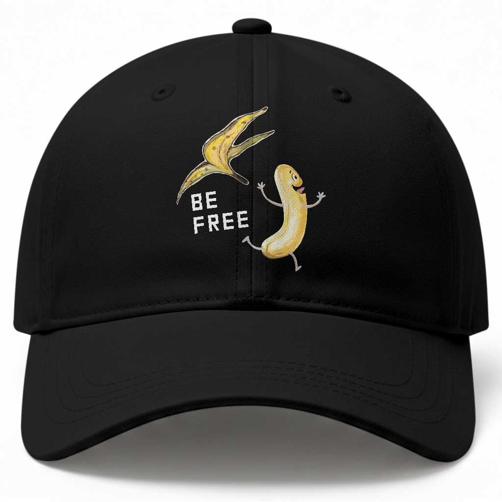 Funny Banana Striptease Be Free Graphic Baseball Cap TS12 Print Your Wear