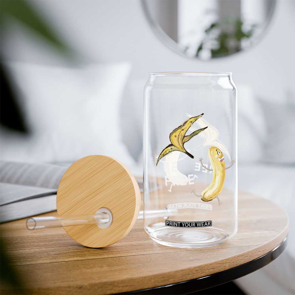 Funny Banana Striptease Be Free Graphic Glass Can TS12 Print Your Wear
