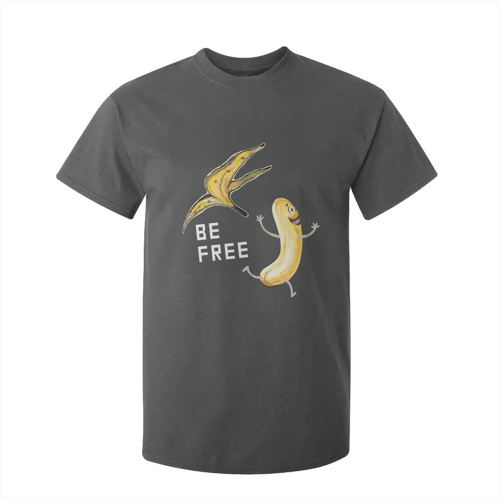 Funny Banana Striptease Be Free Graphic T Shirt For Kid TS12 Dark Heather Print Your Wear