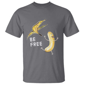 Funny Banana Striptease Be Free Graphic T Shirt TS12 Charcoal Print Your Wear