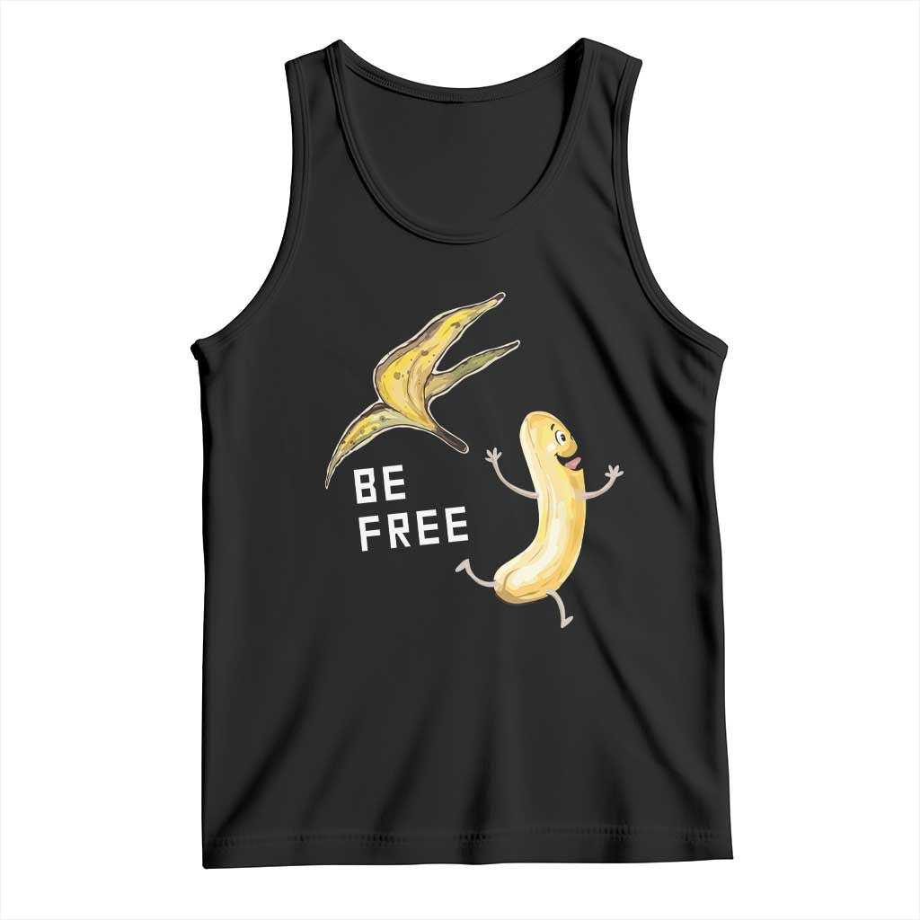 Funny Banana Striptease Be Free Graphic Tank Top TS12 Black Print Your Wear