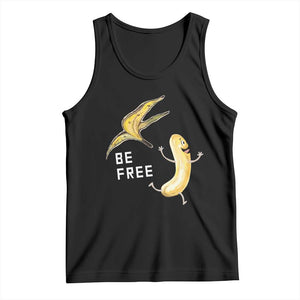 Funny Banana Striptease Be Free Graphic Tank Top TS12 Black Print Your Wear