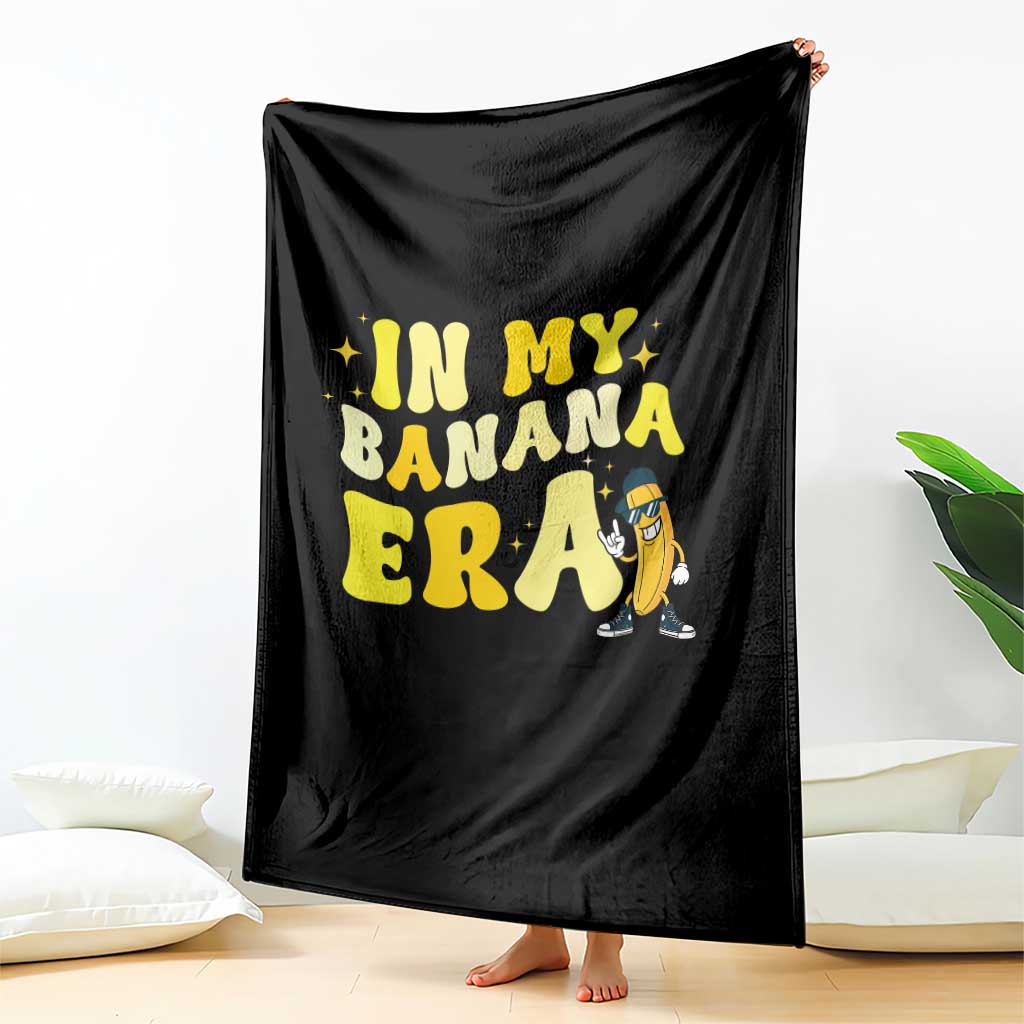 Funny In My Banana Era Graphic Throw Blanket Retro Fruit Lover TS12 Print Your Wear