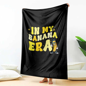 Funny In My Banana Era Graphic Throw Blanket Retro Fruit Lover TS12 Print Your Wear
