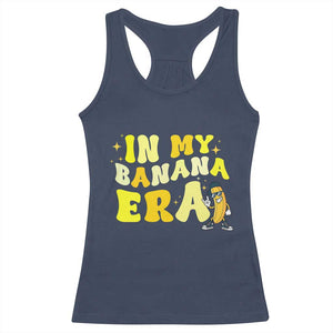 Funny In My Banana Era Graphic Racerback Tank Top Retro Fruit Lover TS12 Navy Print Your Wear