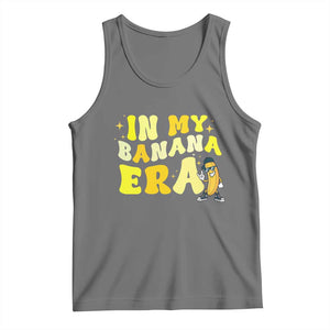 Funny In My Banana Era Graphic Tank Top Retro Fruit Lover TS12 Black Heather Print Your Wear