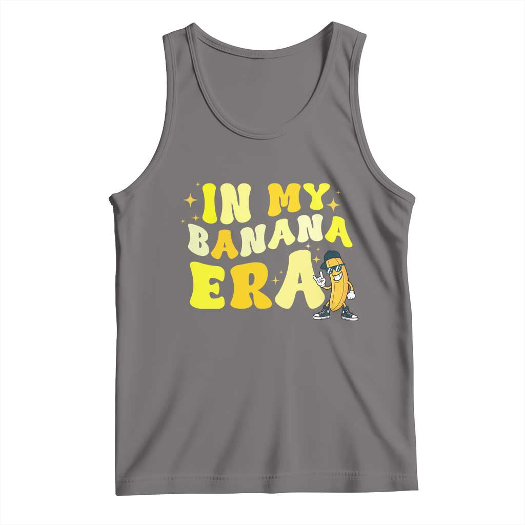 Funny In My Banana Era Graphic Tank Top Retro Fruit Lover TS12 Deep Heather Print Your Wear