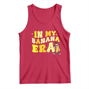 Funny In My Banana Era Graphic Tank Top Retro Fruit Lover TS12 Red Print Your Wear