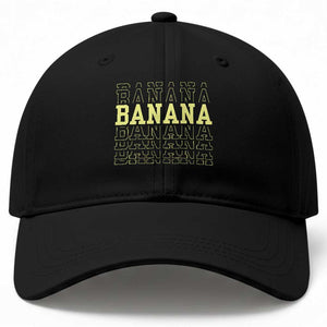 Banana Layered Text Graphic Baseball Cap Banana Lover Gift TS12 Print Your Wear