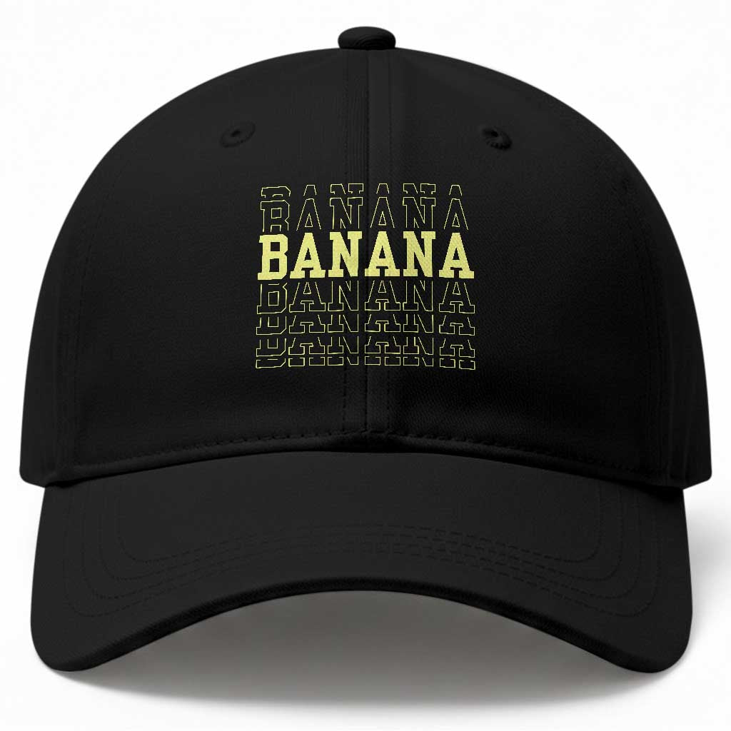 Banana Layered Text Graphic Baseball Cap Banana Lover Gift TS12 Print Your Wear