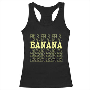 Banana Layered Text Graphic Racerback Tank Top Banana Lover Gift TS12 Black Print Your Wear