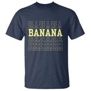 Banana Layered Text Graphic T Shirt Banana Lover Gift TS12 Navy Print Your Wear