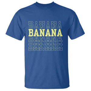 Banana Layered Text Graphic T Shirt Banana Lover Gift TS12 Royal Blue Print Your Wear