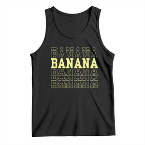 Banana Layered Text Graphic Tank Top Banana Lover Gift TS12 Black Print Your Wear