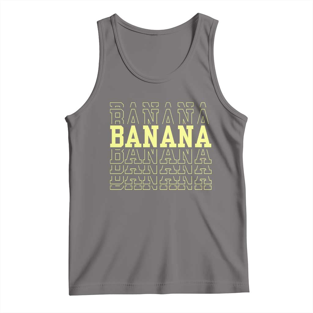 Banana Layered Text Graphic Tank Top Banana Lover Gift TS12 Deep Heather Print Your Wear