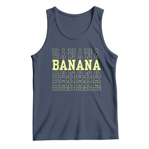 Banana Layered Text Graphic Tank Top Banana Lover Gift TS12 Navy Print Your Wear