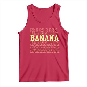 Banana Layered Text Graphic Tank Top Banana Lover Gift TS12 Red Print Your Wear