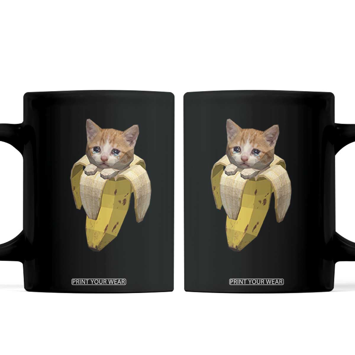 Funny Bananacat Meme Lover Coffee Mug Cute Kitty Banana Costume TS12 Black Print Your Wear