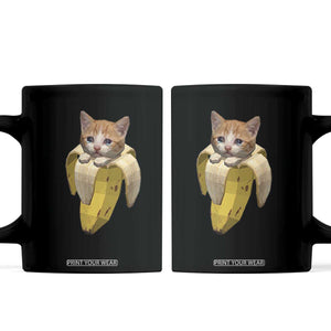 Funny Bananacat Meme Lover Coffee Mug Cute Kitty Banana Costume TS12 Black Print Your Wear