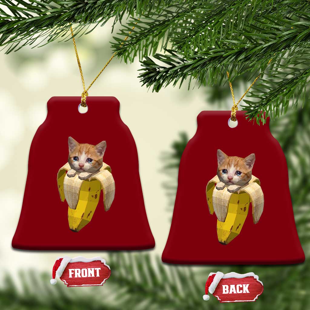 Funny Bananacat Meme Lover Ceramic Ornament Cute Kitty Banana Costume TS12 Print Your Wear
