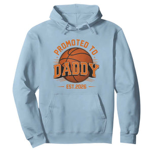 Personalized Basketball Daddy Hoodie Custom Number First Time Dad Pregnancy Announcement TS12 Light Blue Print Your Wear