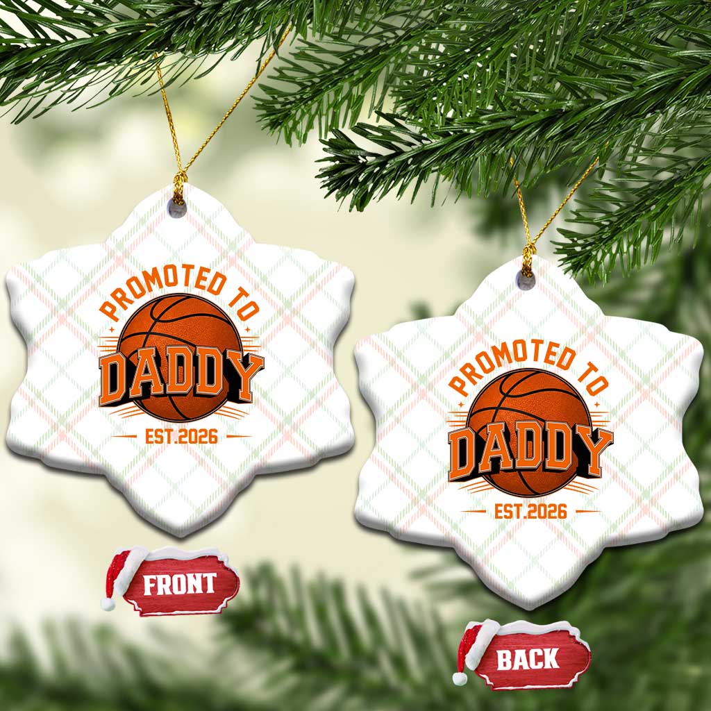 Personalized Basketball Daddy Ceramic Ornament Custom Number First Time Dad Pregnancy Announcement TS12 Print Your Wear